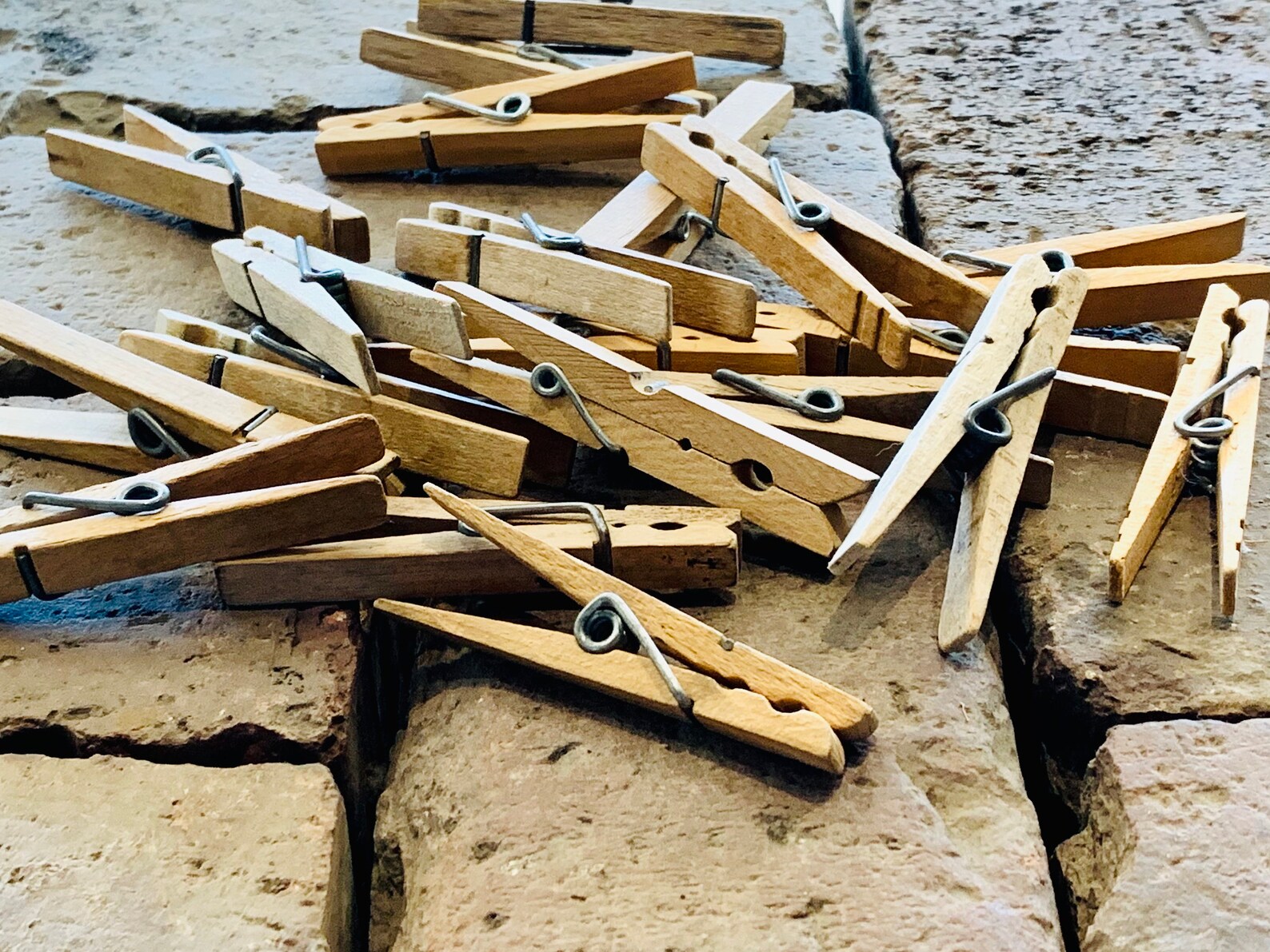 Lot of 20 Vintage Wood Clothespins Antique Clothes Pins | Etsy
