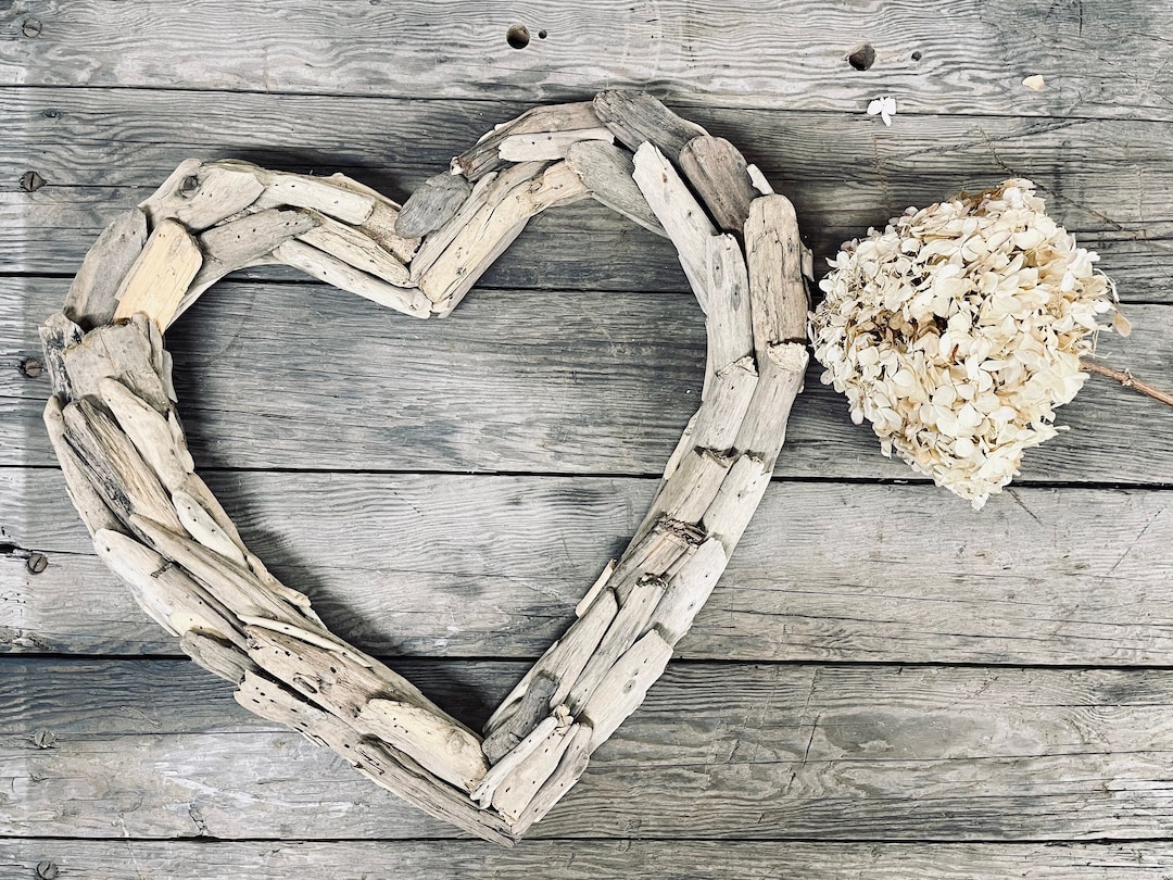 Large Driftwood Heart Wall Hanging Rustic Wood Heart Hanging Heart Sign