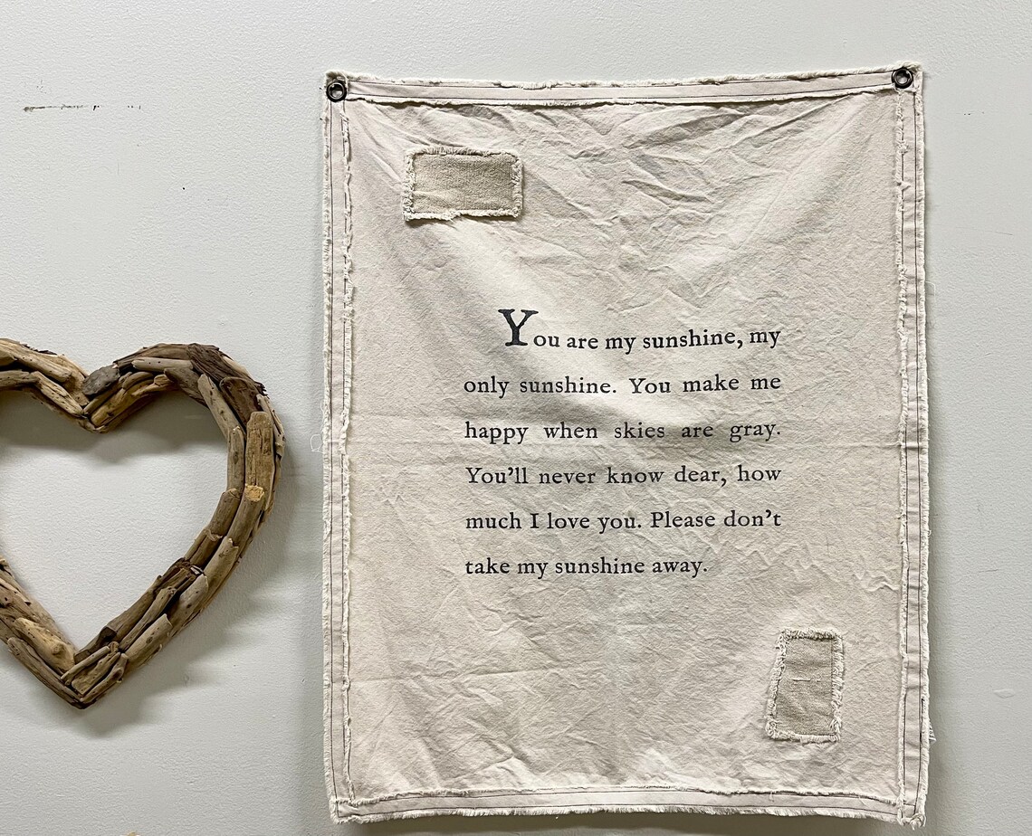 Canvas Wall Tarp Inspirational Wall Hanging Poetry Tarp Etsy