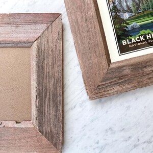 Barnwood Frame 8x10 Reclaimed Wood Wall Hung Picture Frame Wide Wood Frame Red Barn Wood Rustic Photo Art Modern Farmhouse
