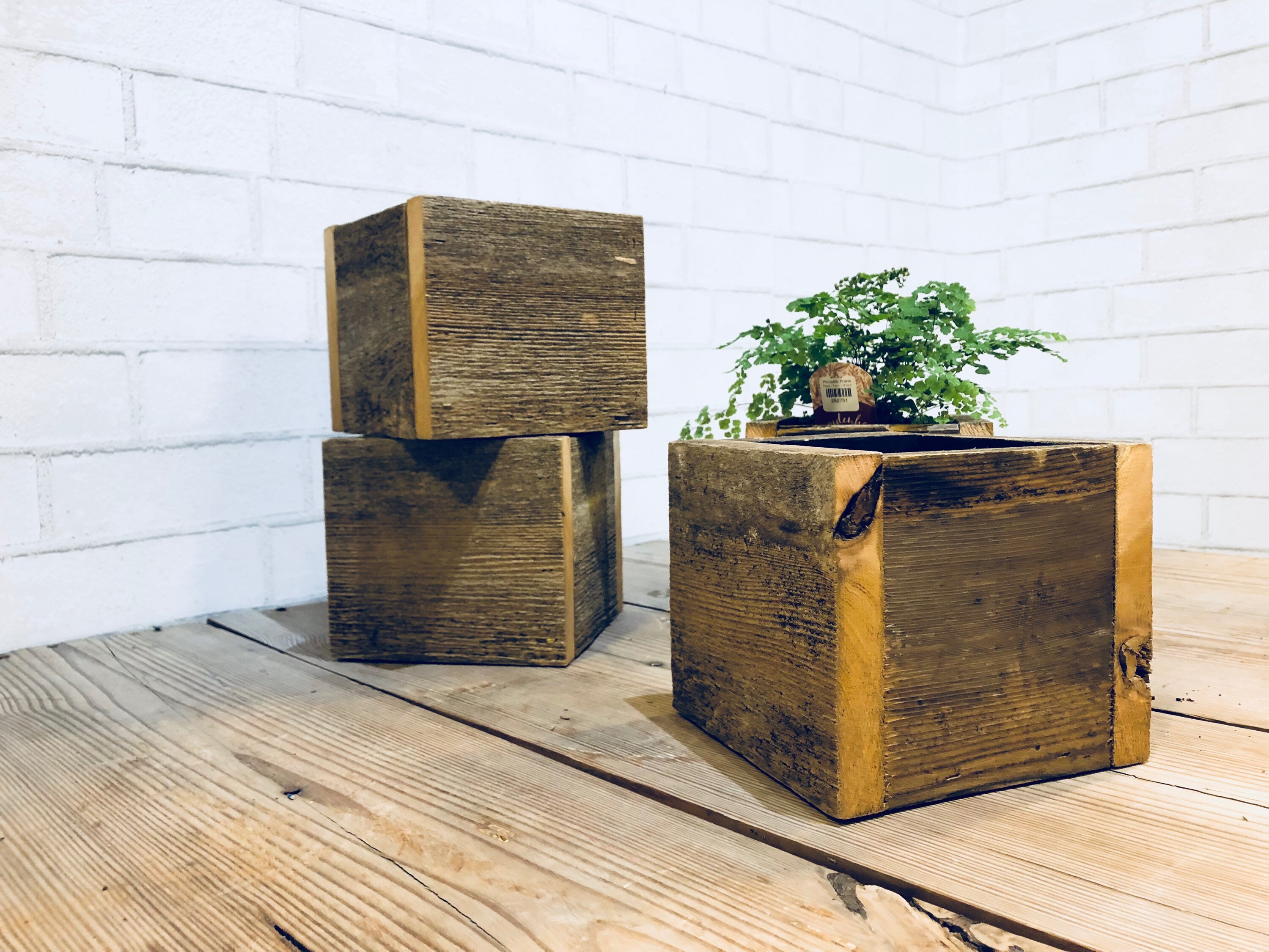 Caja de plantador de madera / Madera recuperada / Jardín de | Etsy