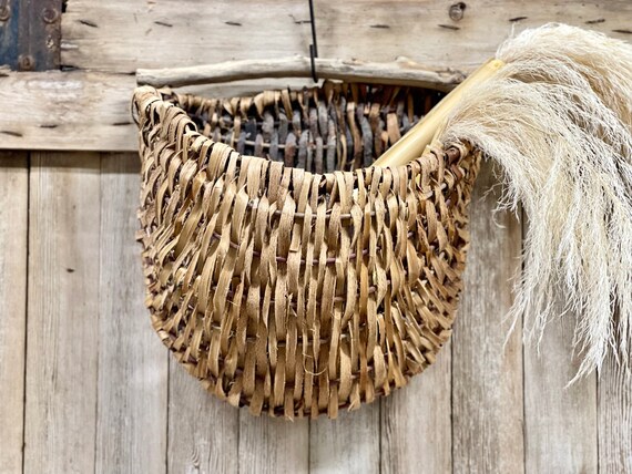 Large woven wall basket sale