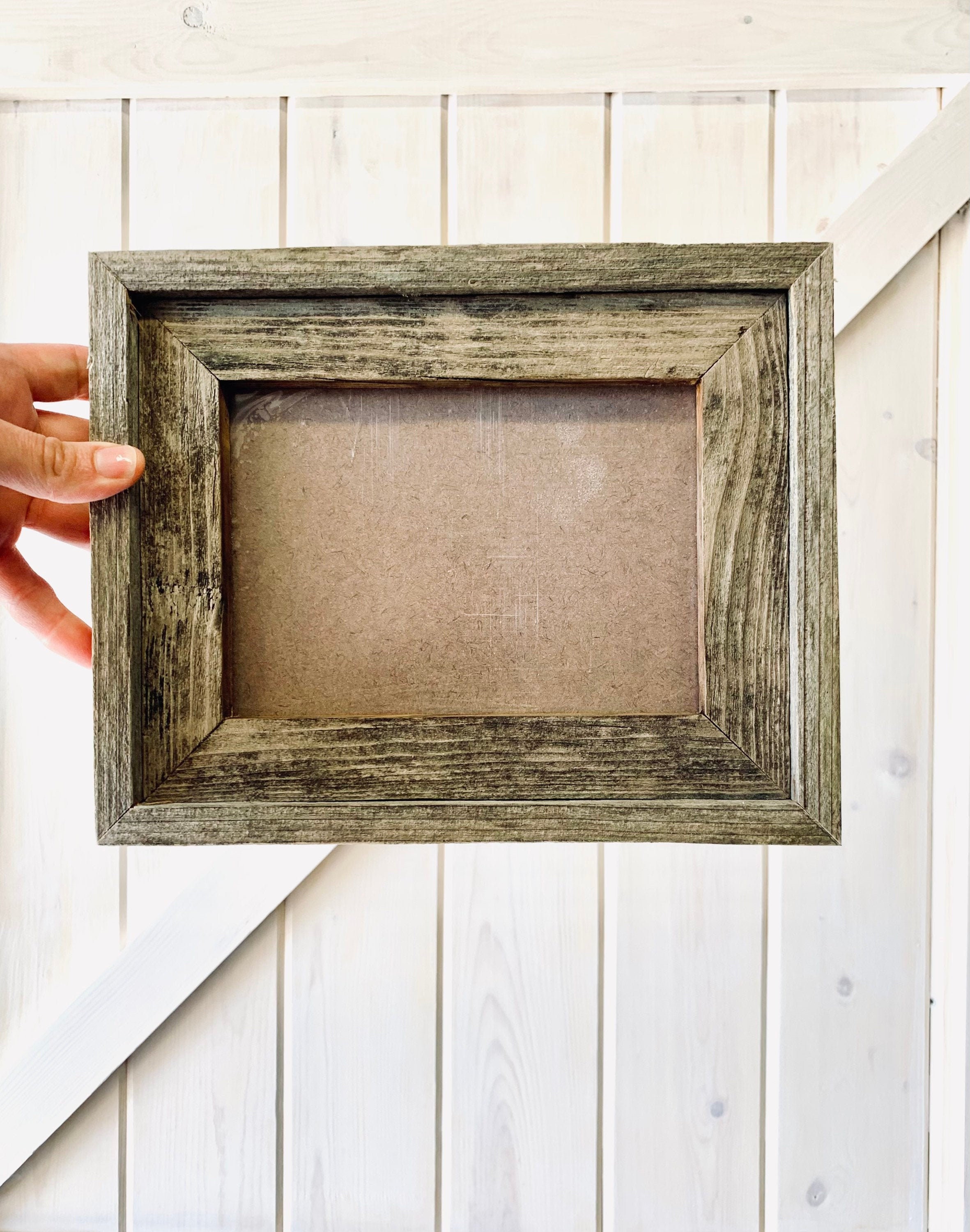5x7 Custom Reclaimed Wood Picture Frame Custom Barn Wood Etsy