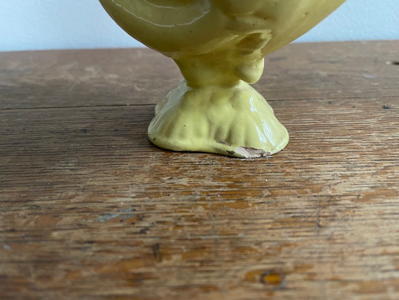 Yellow Mid Century Planter Dish Pottery Mid-Century Conch Planter Houseplant Butter Yellow Planter Made in USA image 6