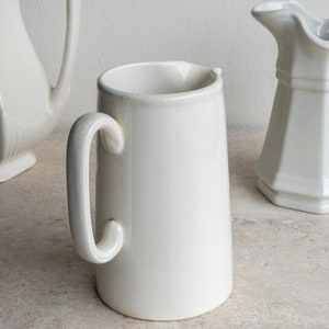 Lord Nelson Pottery Cream Pitcher Small Pitcher Ironstone White Made in England Vintage Antique Serveware Collectible image 1