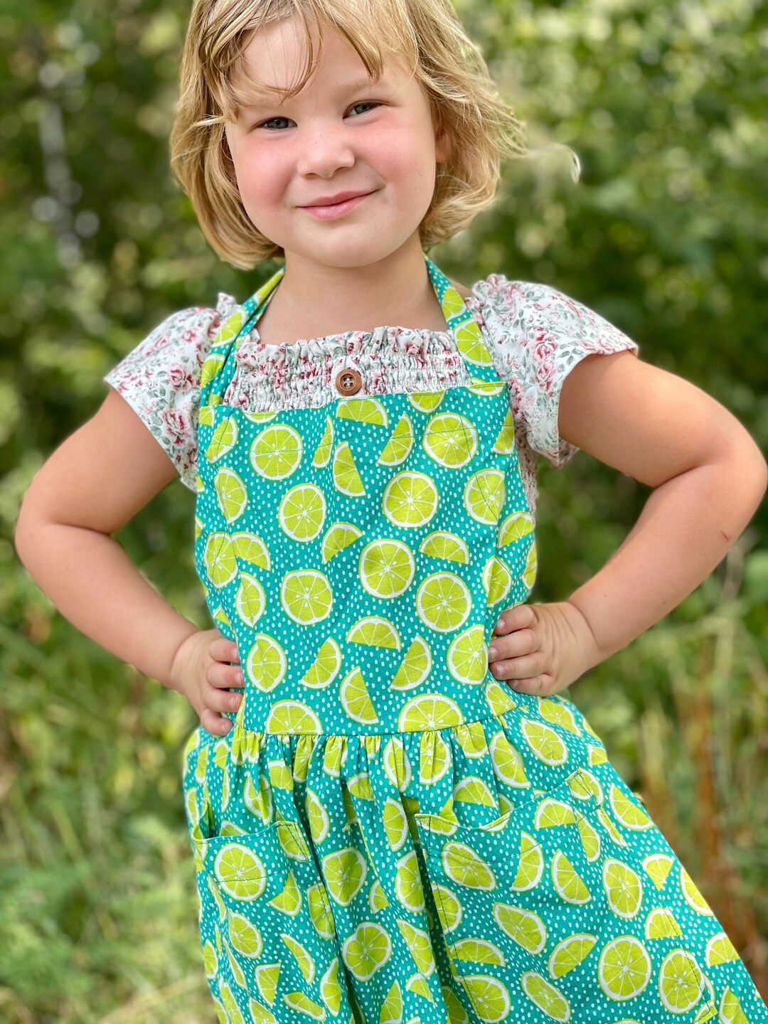 Kids Adjustable Apron Kitchen Apron Play Apron Toddler Etsy