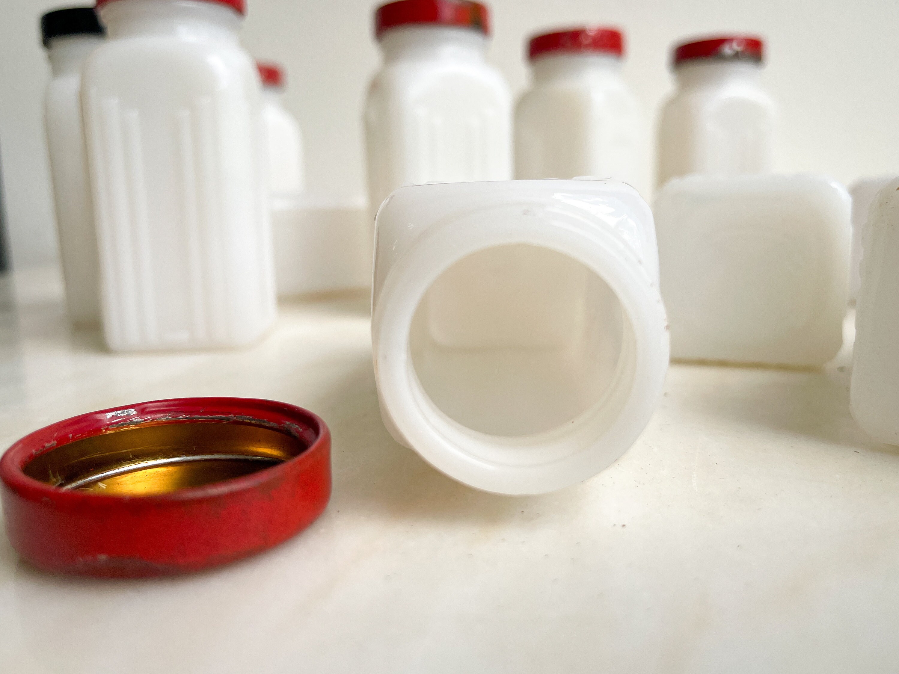 アンティーク スパイスジャー セット ホワイト ミルクグラス 13 個