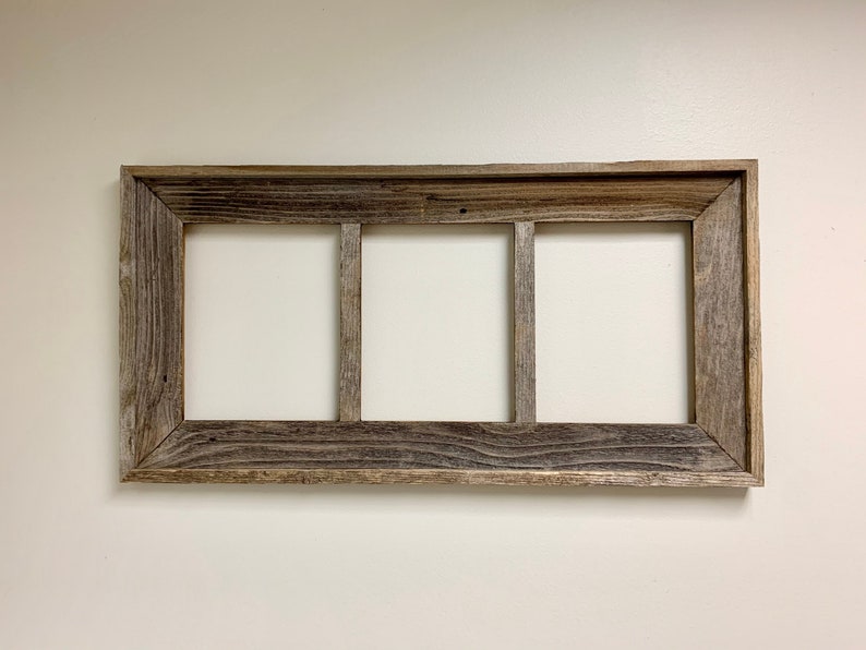 Multi-Opening 8x10 Barnwood Picture Frame Reclaimed Wood 8x10 Picture Frame Rustic Wedding Frame Family Photos Artwork Frame image 2