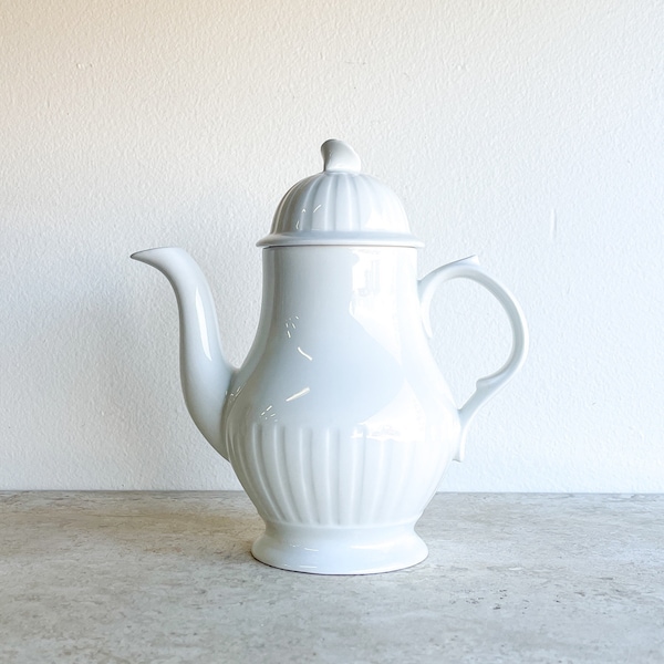 Vintage Ironstone Coffee Pot With Lid Etsy