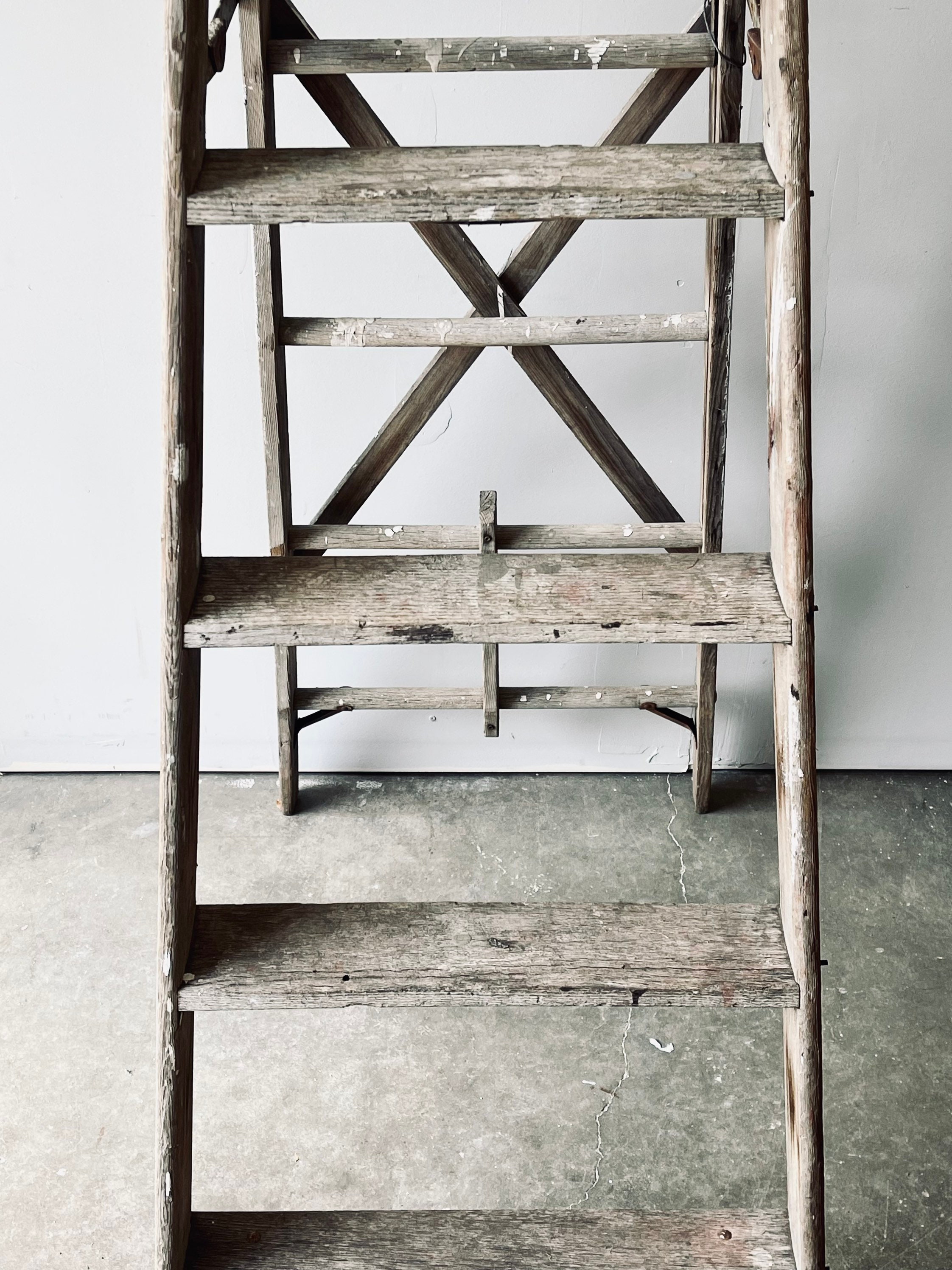 Antique Rustic AFrame Ladder Plant Ladder Blanket Ladder Etsy