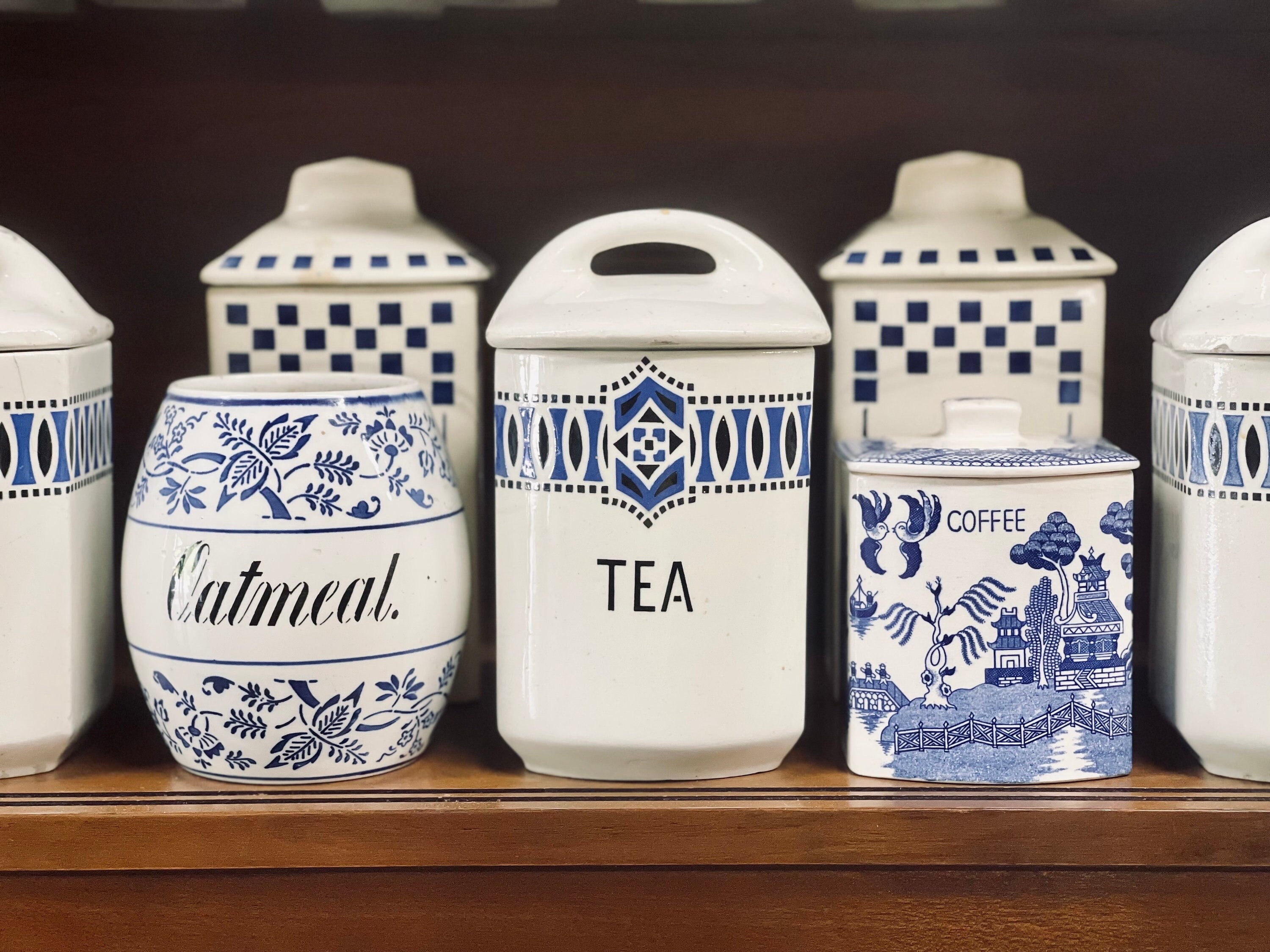 Blue and White Floral Canister Set – For Pete's Sake Pottery