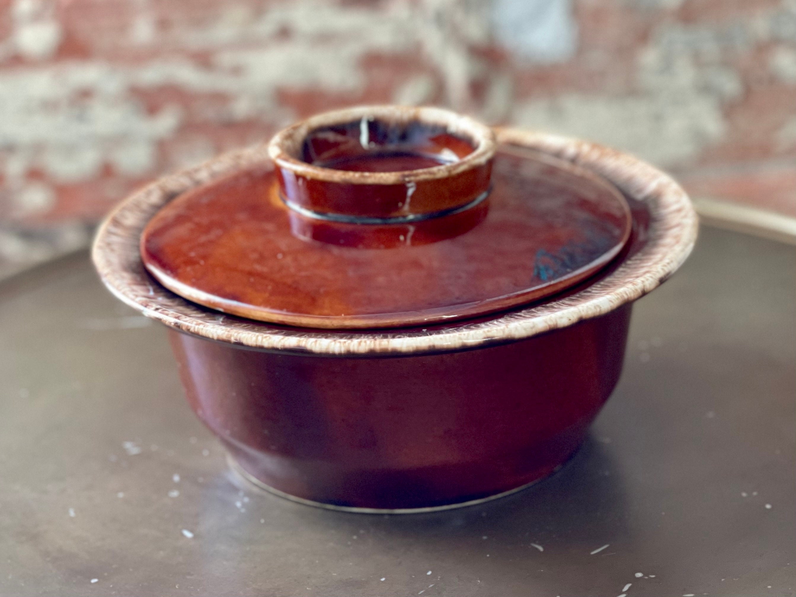 HANDMADE POTTERY CASSEROLE DISH BEAN POT BAKING DISH WITH LID OVEN PROOF  MICROWAVE SAFE DISH WASHER SAFE HANDCRAFTED STONEWARE HANDMADE CERAMICS by  GAULEY RIVER POTTERY WV