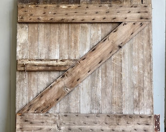 Antique Barn Door Chippy White Authentic Small Rustic Barn Door Silo Door Wood Wall Hanging Modern Farmhouse Industrial Cottage Salvaged