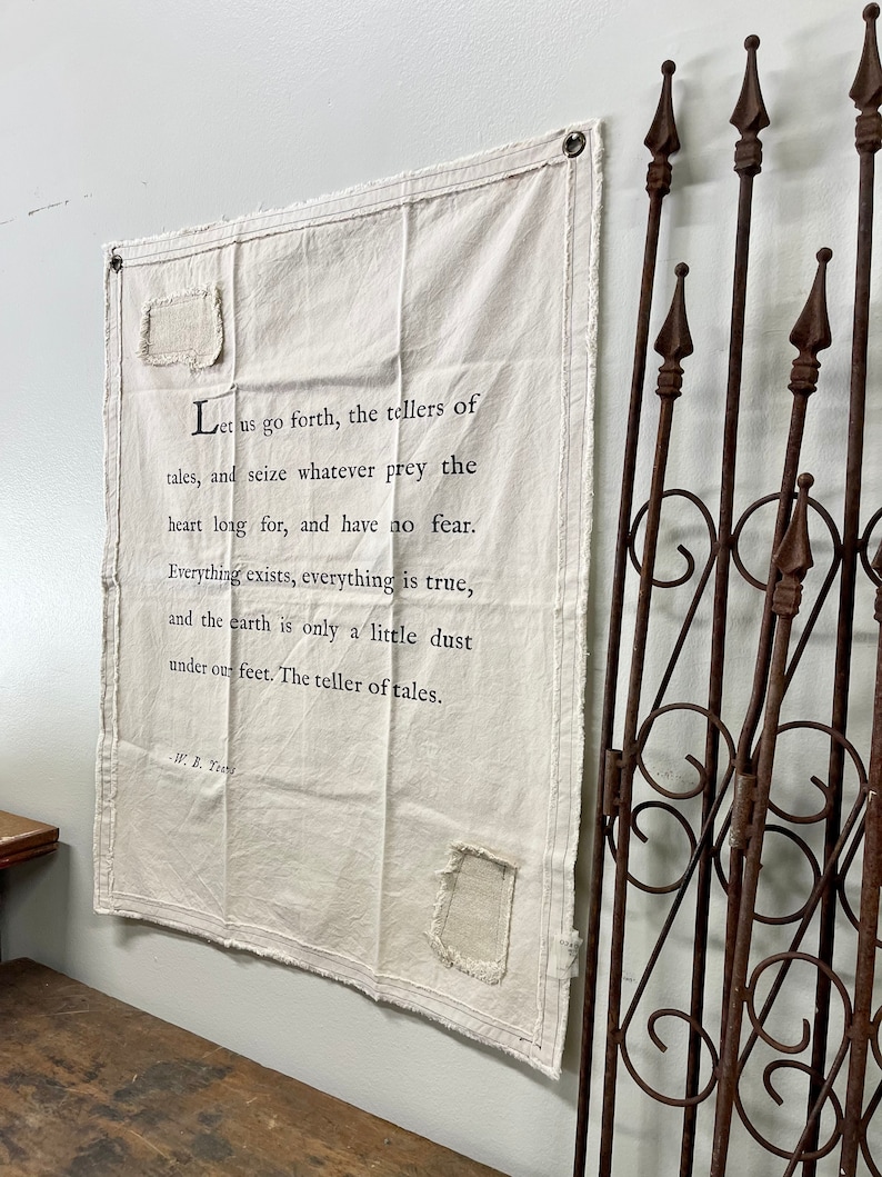 Canvas Wall Tarp Inspirational Wall Hanging Poetry Tarp Etsy