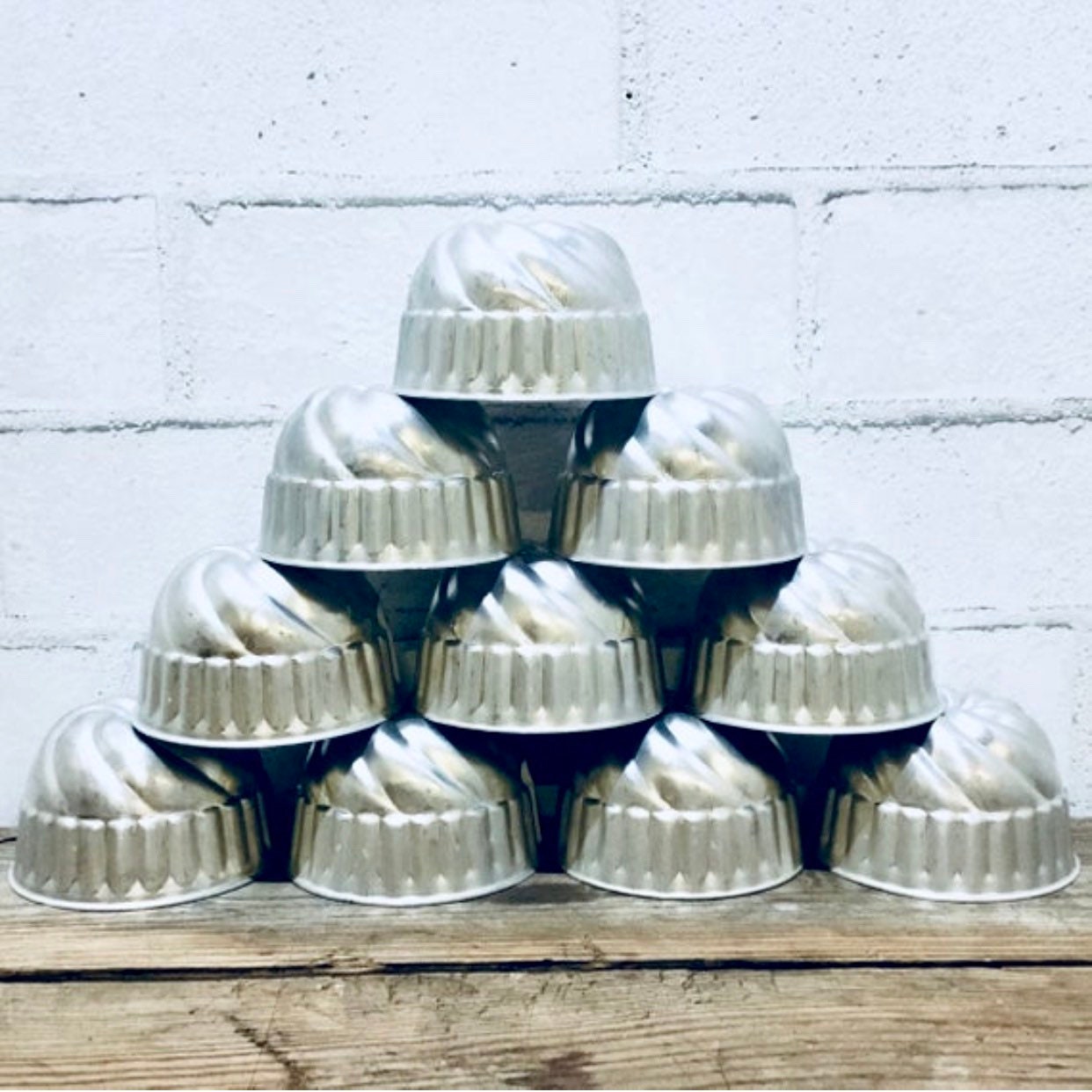 Vintage Tin Molds, Mini Aluminum Jello Gelatin Molds, Mixed Set of 11,  Retro Farmhouse, Cottage Chic, Food Photography Prop 