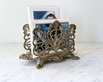 アンティーク真鍮アールヌーボーレターラック卓上B＆Hブラッドリー