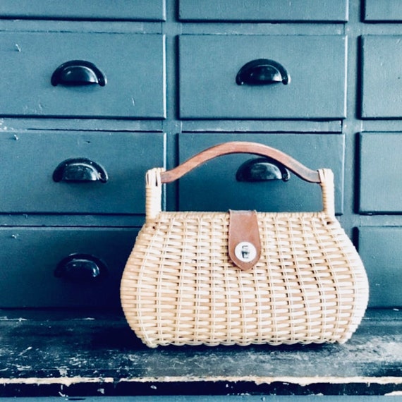 Wicker Handbag | Wicker Purse | Wicker Bag | Vinta