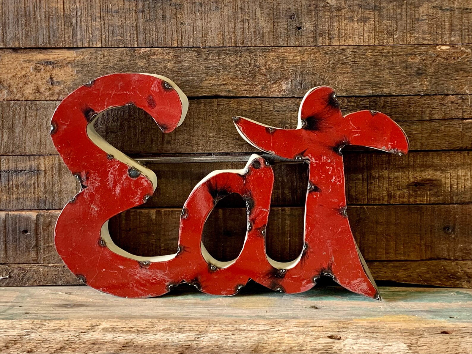 Red Metal EAT Sign Kitchen Eat Sign Dining Room Sign Etsy