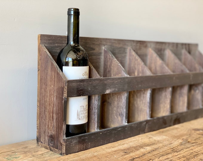 Wood Wine Rack Tabletop Wine Rack Wall Hung Wine Rack Etsy