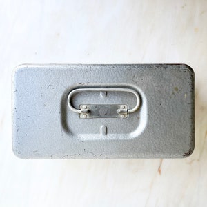 Metal Tool Box Galvanized Tool Box Industrial Tool Box Vintage Tool Box Craft Storage Art Storage Money Box Card Box Metal Box Storage