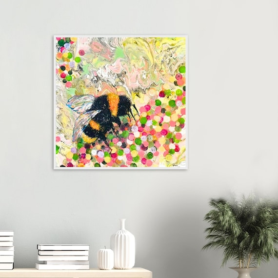 Bee Framed Art Print - Wildlife Wall Art