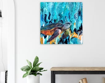 Ocean Turtle Wildlife Print