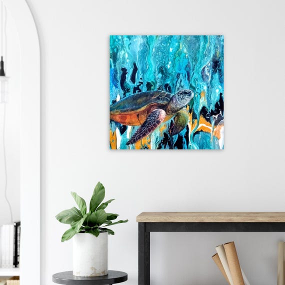 Ocean Turtle Wildlife Print