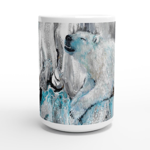 Polar Bear Mug - Arctic Wildlife 15oz Ceramic Cup