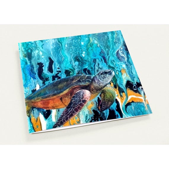 Sea Turtle Greeting Cards with Envelopes