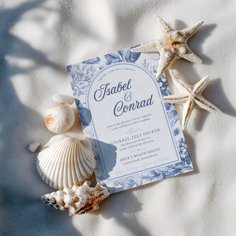 Beach Wedding Invitation - Etsy