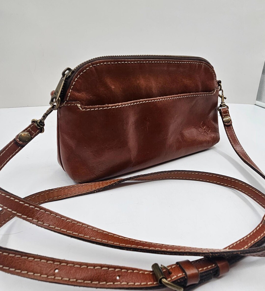 Patricia Nash Leather Crossbody Bag Tobacco Brown Rustic Suede Lined - Etsy