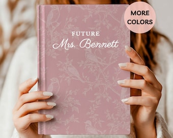 Personalized Future Mrs Journal, Custom Name Wedding Notebook, Bride to Be Gift, Engagement Journal, Bridal Shower Gift for Her