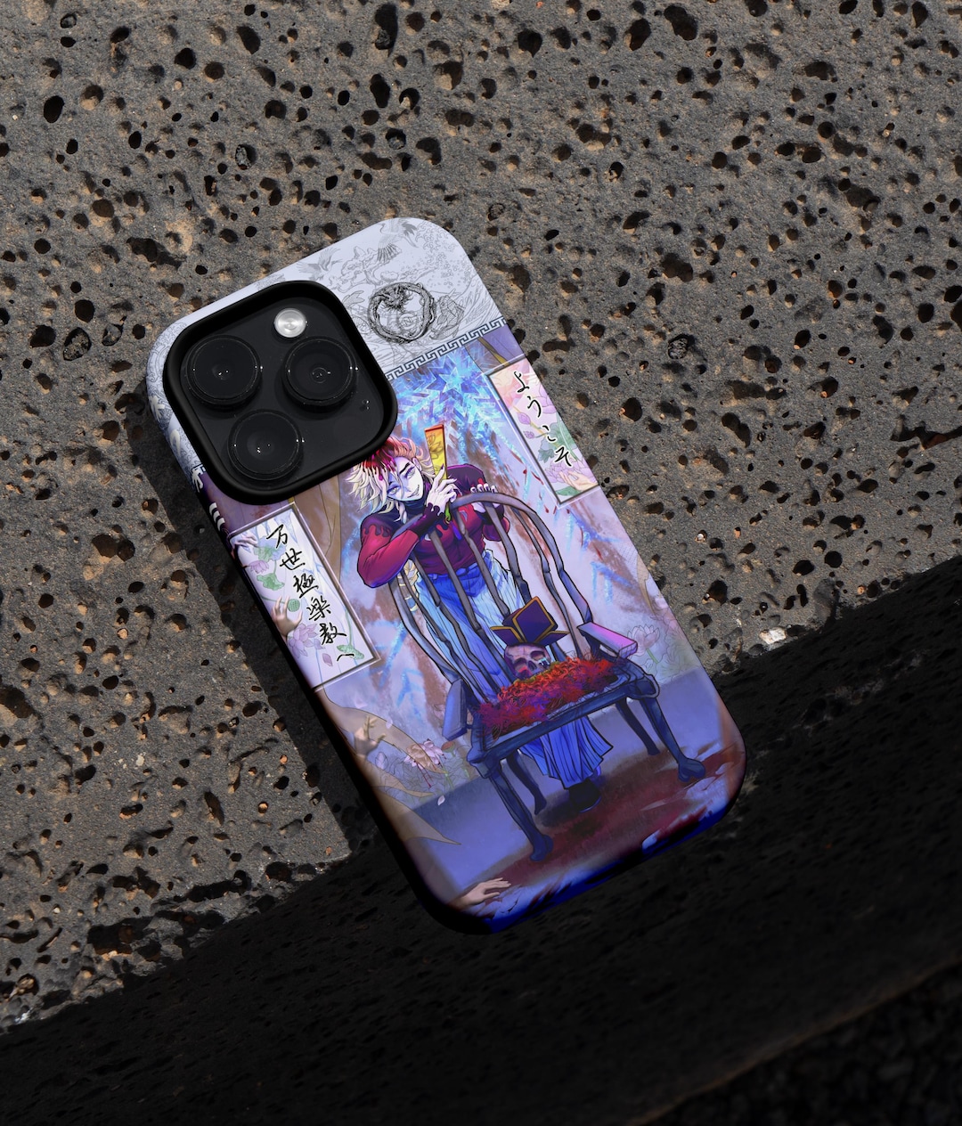 童磨 鬼滅の刃 アニメ スマホケース カスタム スマホケース iPhone 16+