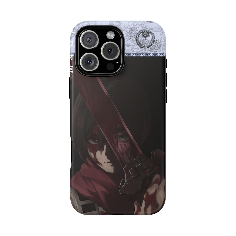 Mikasa Ackerman Phone Case, Attack on Titan Anime Cover for iPhone 17 Air 16e Pro Max 15 14 13 12 11 | Samsung S25 S24 FE | Google Pixel 10 image 3