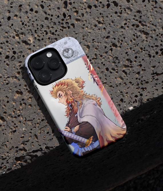 鬼滅の刃 スマホケース 煉獄 アニメカバー iPhone 16E、Pro、15、14