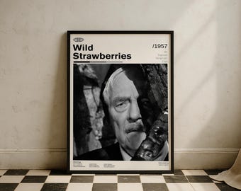 野いちご（1957） - イングマール・ベルイマン - レトロ映画ポスター