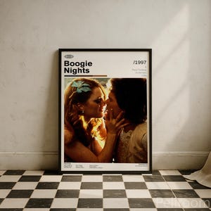 Boogie Nights Movie Poster | Paul Thomas Anderson | Retro Movie Wall Art | Minimalist Wall Decor