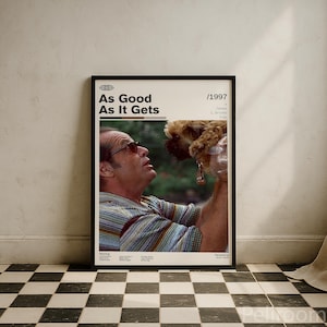 As Good As It Gets Vintage Movie Poster | Jack Film Poster | Retro Movie Wall Art | Minimalist Wall Decor