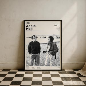 Annie Hall Vintage Movie Poster | Woody Allen Diane Keaton | Retro Movie Wall Art | Minimalist Wall Decor