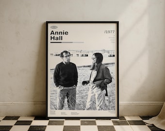 Annie Hall Vintage Filmaffisch | Woody Allen Diane Keaton | Retro filmväggkonst | Minimalistisk väggdekor
