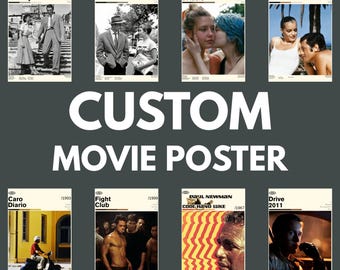 POSTER FILM PERSONALIZZATO, Poster film retrò, Moderno di metà secolo, Poster film vintage, Arte cinematografica minimalista