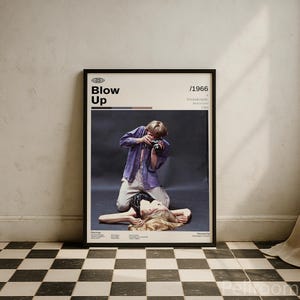 Blow Up Vintage Movie Poster | Michelangelo Antonioni Jane Birkin Film Poster | Mid Century Modern | Movie Posters