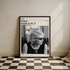 Cléo from 5 to 7 Vintage Movie Poster | Agnes Varda Movie Poster | Retro Movie Wall Art | Minimalist Wall Decor