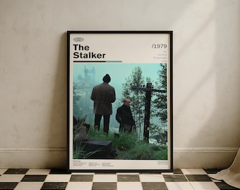 Locandina del film The Stalker del 1979 / Andrej Tarkovskij / Stile moderno di metà secolo / Decorazione murale minimalista