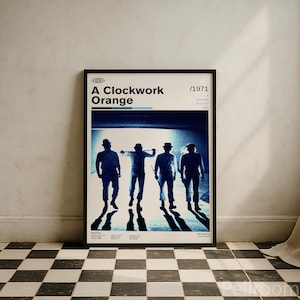 A Clockwork Orange Vintage Movie Poster | Kubrick Film Movie Poster | Retro Movie Wall Art | Minimalist Wall Decor