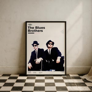 The Blues Brothers Movie Poster | Retro Movie Wall Art | Minimalist Wall Decor | Classic Film