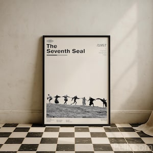 The Seventh Seal Vintage Movie Poster | Ingmar Bergman Film Poster | Mid Century Modern | Movie Posters