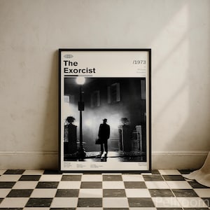 The Exorcist 1973 Vintage Movie Poster | Classic Horror Film | Retro Movie Wall Art | Minimalist Wall Decor