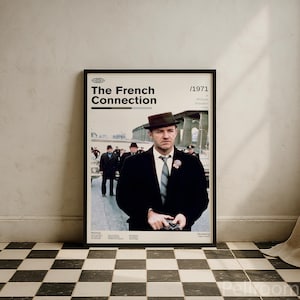 The French Connection Vintage Movie Poster | Gene Hackman | Retro Movie Wall Art | Minimalist Wall Decor
