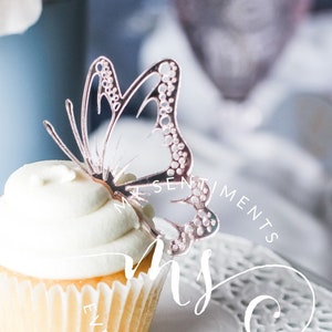 Acrylic Cake Charm, Butterfly Cupcake Topper, Front Cake Topper, Flat Lay Cake Topper, Butterfly Cake Decorations, Acrylic Butterfly